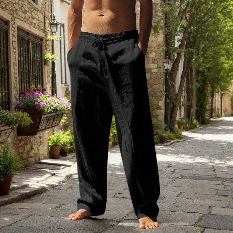 Oliver™ Baumwoll-Leinen-Hose mit elastischem Bund & verstellbarem Kordelzug