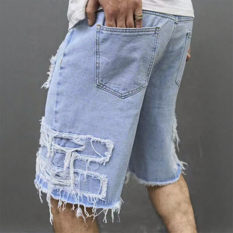 Denver™ Jeans-Shorts mit modernen Rissen und lässigem Stil