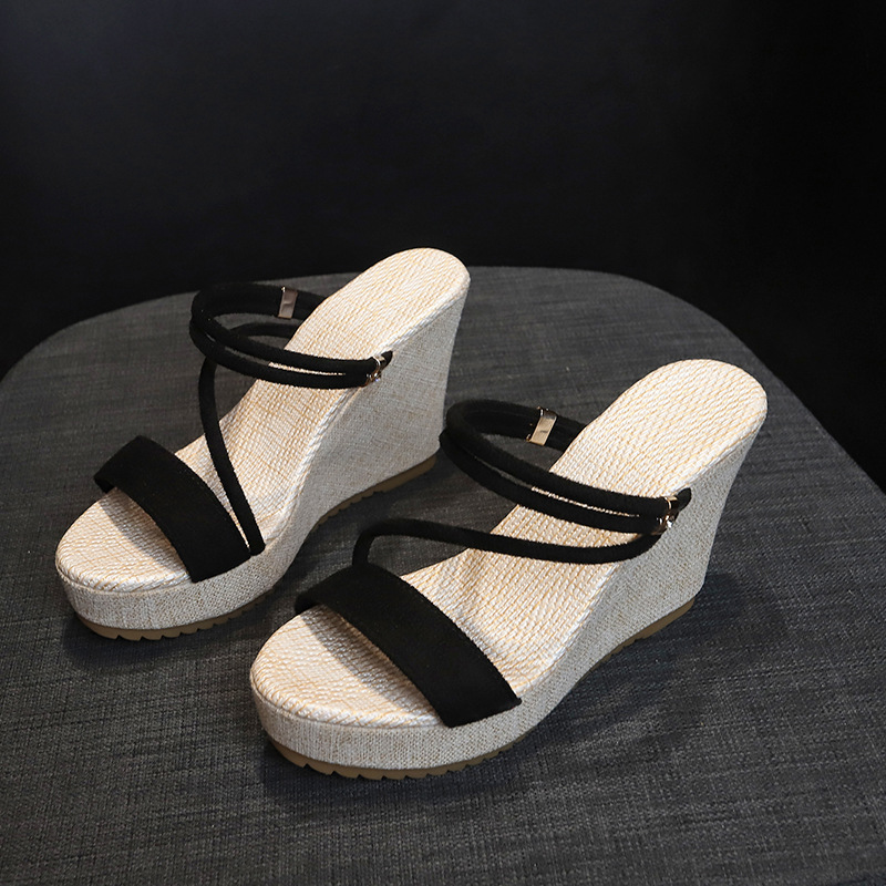 đ„-50% Aktion â Nur solange der Vorrat reichtâłKeilplatform-Sandalen fĂŒr Damenâ Kostenloser Versand ab zwei Paaren