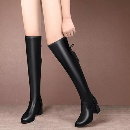 ⌛ Nur noch 3 Tage – 50 % auf alles! ⏰Damen-Stretch-Lederstiefel