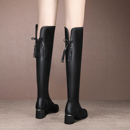 ⌛ Nur noch 3 Tage – 50 % auf alles! ⏰Damen-Stretch-Lederstiefel