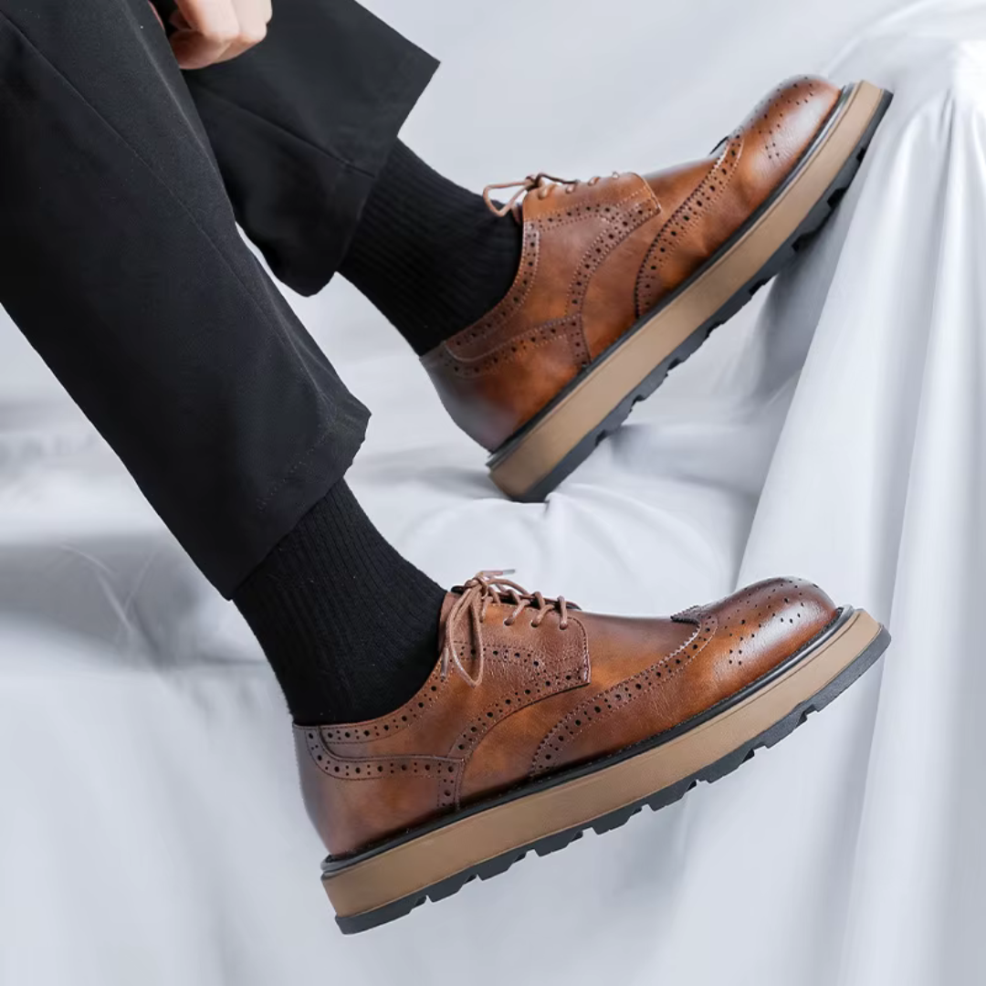 Alehan – Leder Derbys Mit Profilsohle