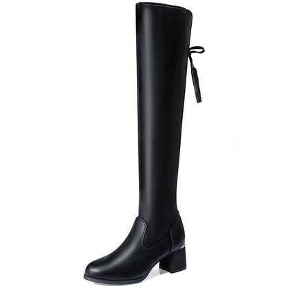 ⌛ Nur noch 3 Tage – 50 % auf alles! ⏰Damen-Stretch-Lederstiefel