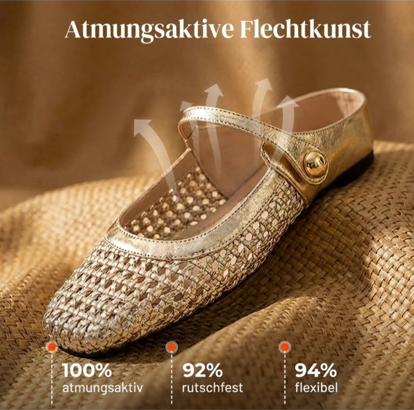✨👡 NEUHEIT 2026! Damen-Mules aus gewebtem Material mit eckiger Spitze & Mary-Jane-Verschluss 🌸💖🎀
