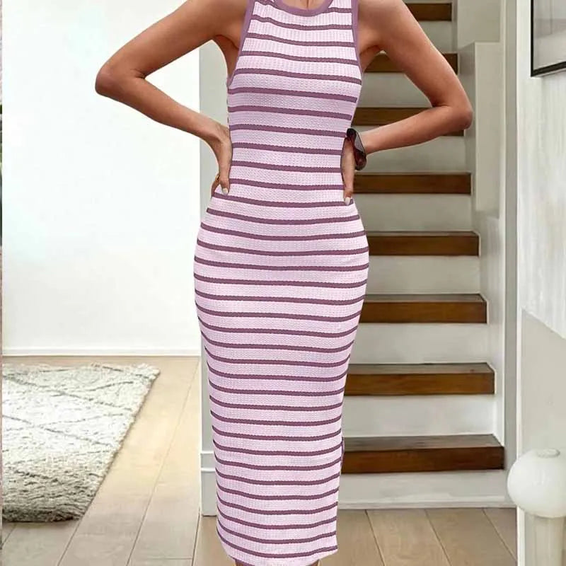 Sorella™ Kleid mit Zeitlosen Streifen und Seitlichem Schlitz