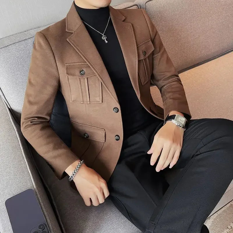 Lauritz™ Blazer mit Klassischem Revers, Faden für Faden Gewebt mit Präziser Schneiderkunst / Der Stille Luxus der Italienischen Mode