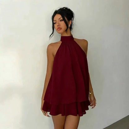 Serenya™ Kleid mit Halterbindung und Natürlicher Leichtigkeit
