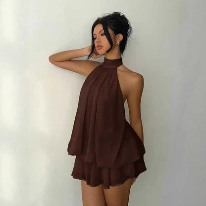 Serenya™ Kleid mit Halterbindung und Natürlicher Leichtigkeit
