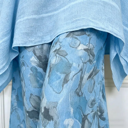 Amara™ Baumwoll-Leinen-Set mit Oversize-Bluse und Palazzohose