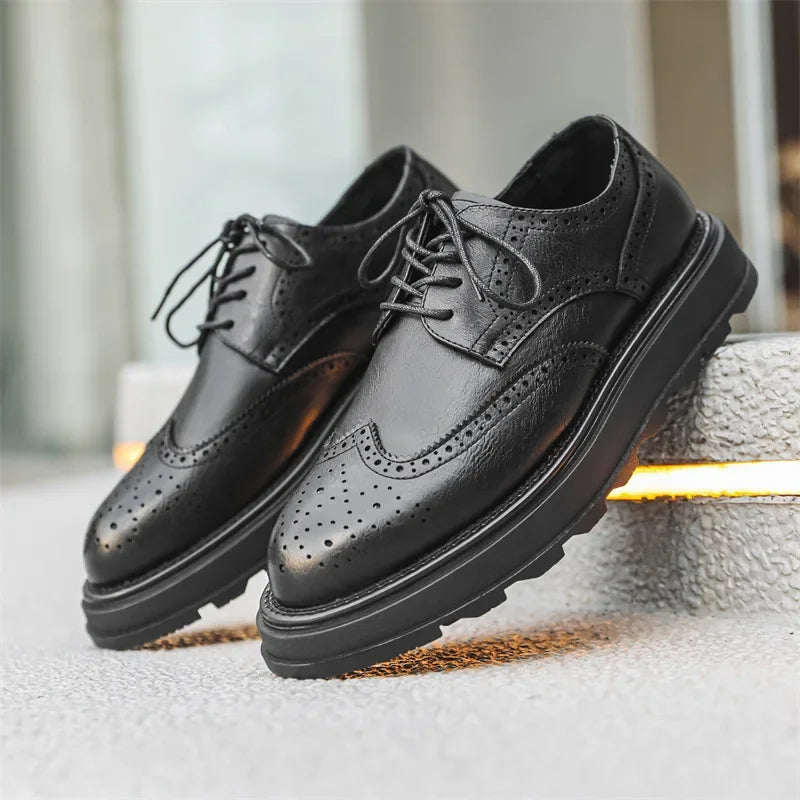 Alehan – Leder Derbys Mit Profilsohle