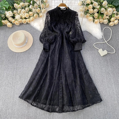 Imperial™ Spitzenkleid mit Puffärmeln