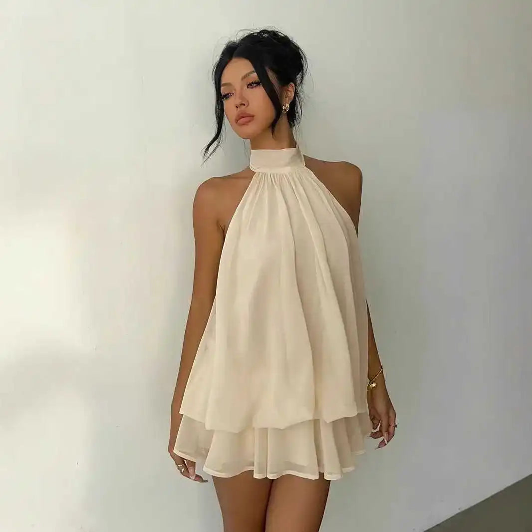Serenya™ Kleid mit Halterbindung und Natürlicher Leichtigkeit