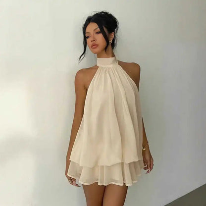 Serenya™ Kleid mit Halterbindung und Natürlicher Leichtigkeit