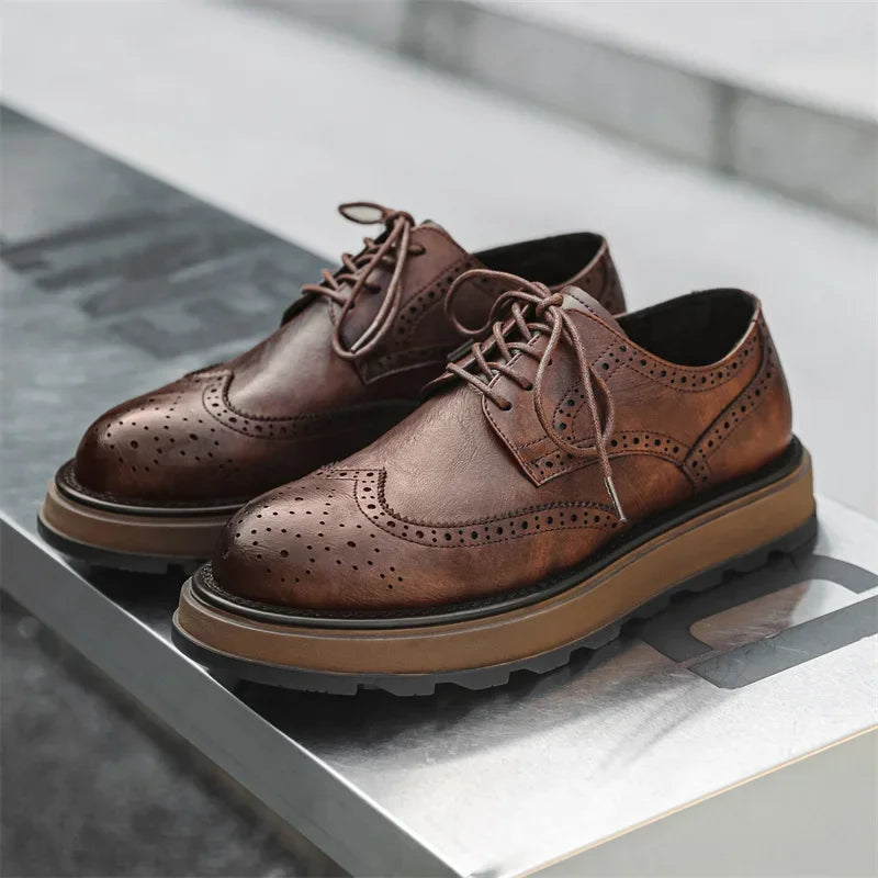 Alehan – Leder Derbys Mit Profilsohle