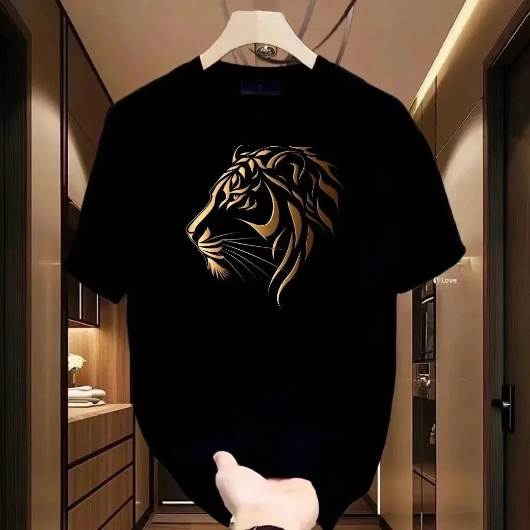 Varkon™ T-Shirt mit Tiger-Gold Print und Premium-Look