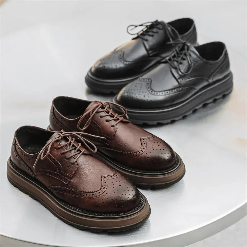 Alehan – Leder Derbys Mit Profilsohle