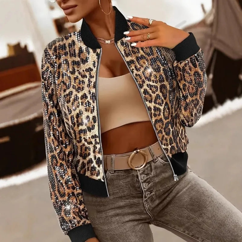 Selphira™ Jacke mit Wilder Musterung und Premium-Glanz