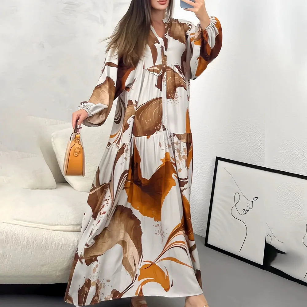 Yumi™ Maxikleid aus Premium-Viskose mit Knopfleiste Vorne