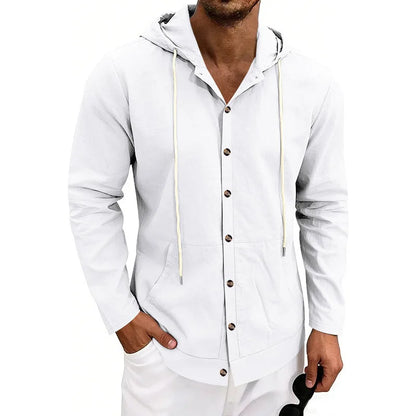 Côte Linen Hooded Shirt