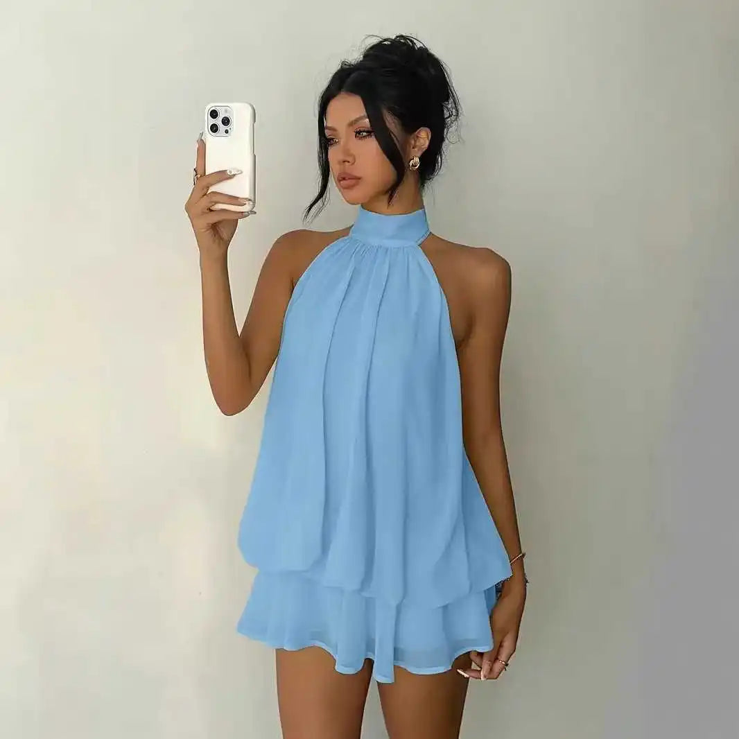 Serenya™ Kleid mit Halterbindung und Natürlicher Leichtigkeit