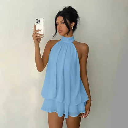 Serenya™ Kleid mit Halterbindung und Natürlicher Leichtigkeit