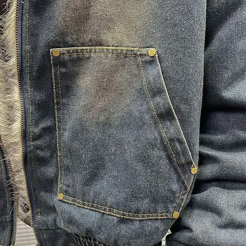 Seattle™ Denim Bomberjacke mit Flauschfutter