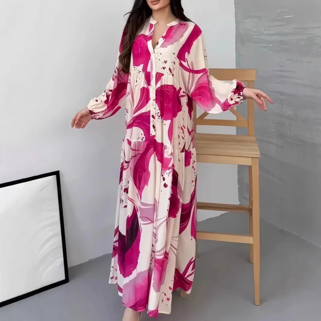 Yumi™ Maxikleid aus Premium-Viskose mit Knopfleiste Vorne