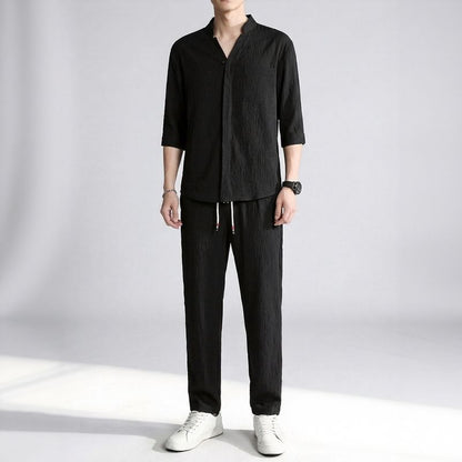 Jonas™ Set mit 3/4-Arm-Hemd und Hose mit Eingrifftaschen