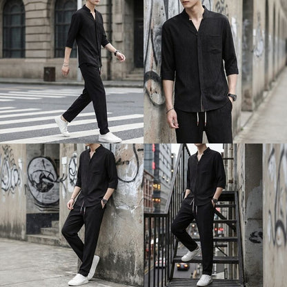 Jonas™ Set mit 3/4-Arm-Hemd und Hose mit Eingrifftaschen