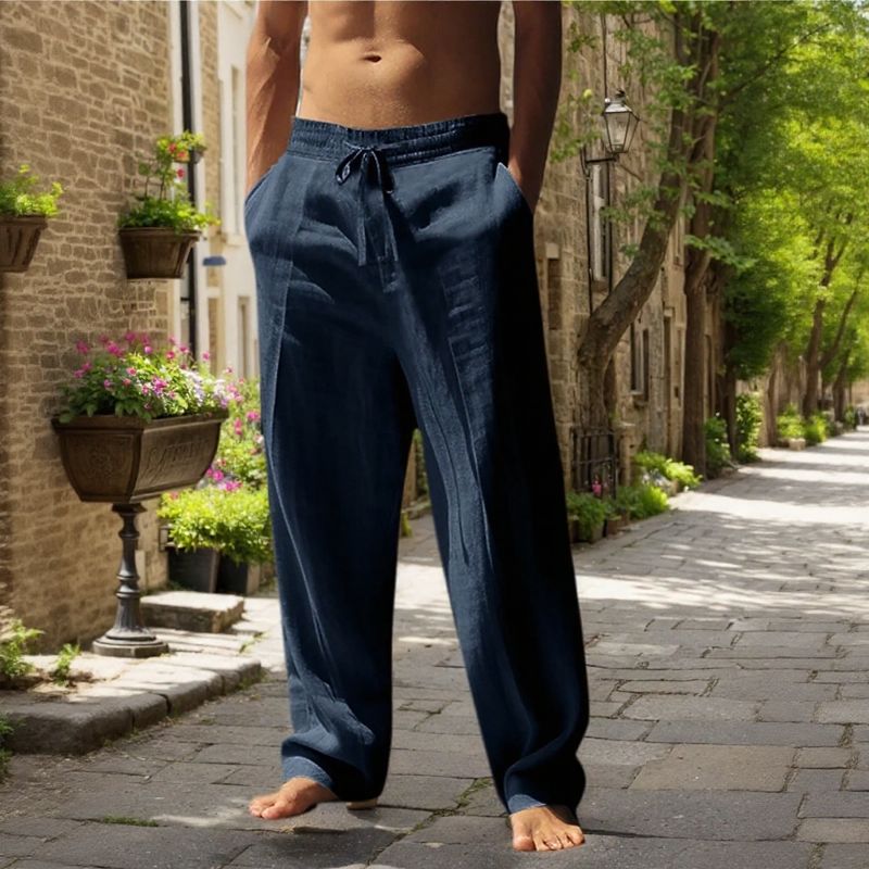 Oliver™ Baumwoll-Leinen-Hose mit elastischem Bund & verstellbarem Kordelzug