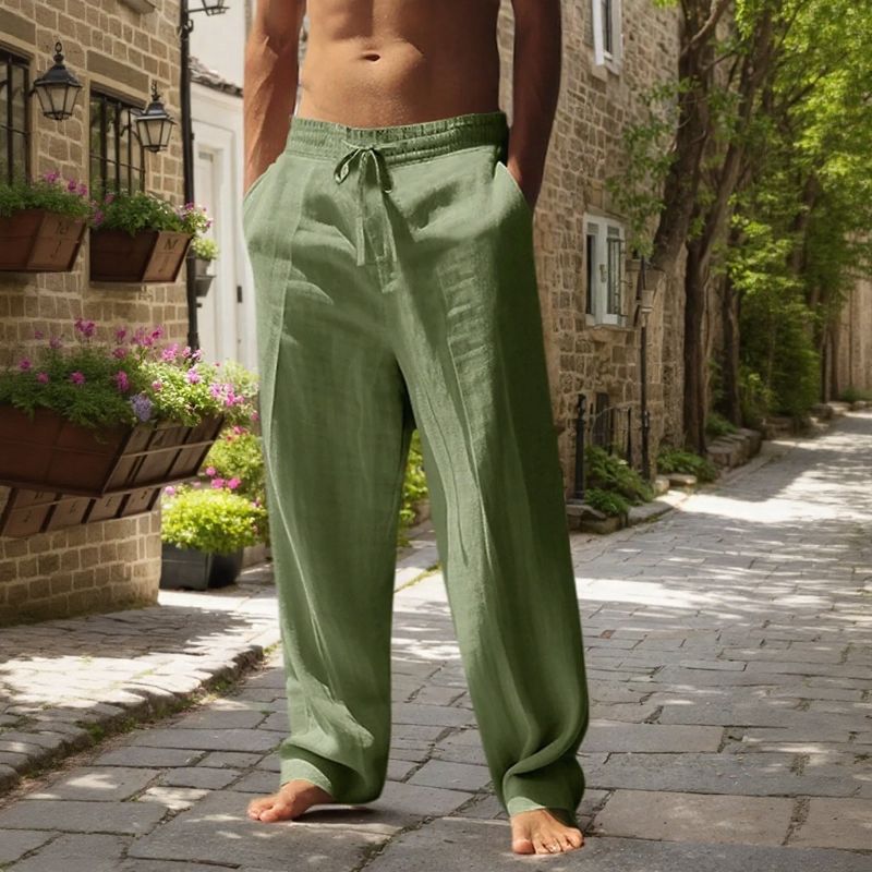 Oliver™ Baumwoll-Leinen-Hose mit elastischem Bund & verstellbarem Kordelzug