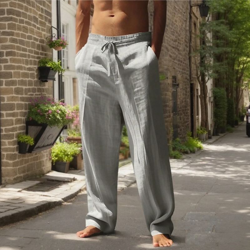 Oliver™ Baumwoll-Leinen-Hose mit elastischem Bund & verstellbarem Kordelzug
