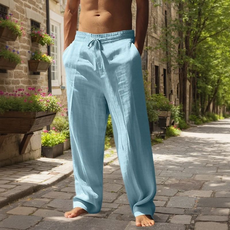 Oliver™ Baumwoll-Leinen-Hose mit elastischem Bund & verstellbarem Kordelzug