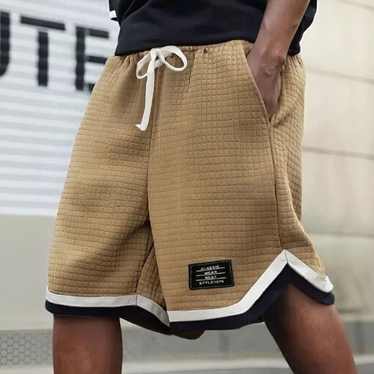 Ravi™ Premium-Shorts aus strukturierter Strickware mit verstellbarem Kordelzug