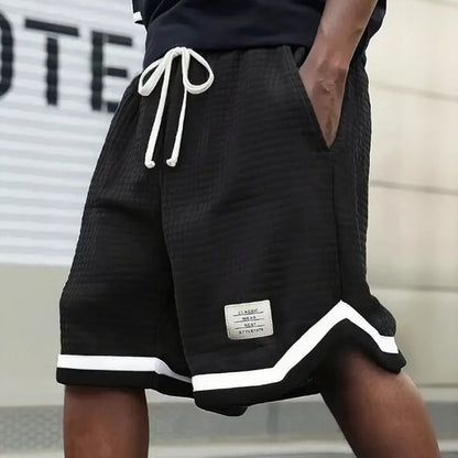 Ravi™ Premium-Shorts aus strukturierter Strickware mit verstellbarem Kordelzug