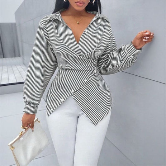 Zoe™ Wickelbluse aus Premium-Viskose mit Bindeband am Rücken