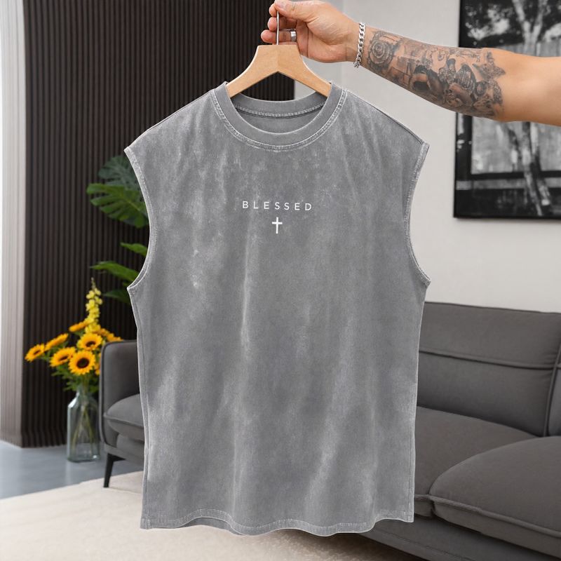 Los Angeles™ Tanktop in Washed-Farbtönen mit minimalistischem Print