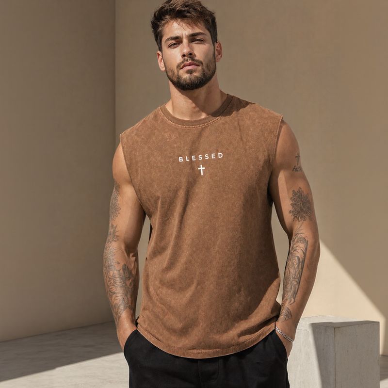 Los Angeles™ Tanktop in Washed-Farbtönen mit minimalistischem Print