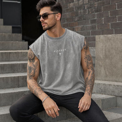 Los Angeles™ Tanktop in Washed-Farbtönen mit minimalistischem Print