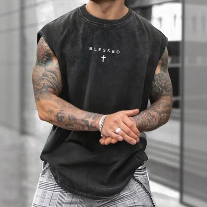 Los Angeles™ Tanktop in Washed-Farbtönen mit minimalistischem Print