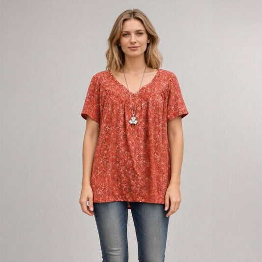 Lisboa™ Bluse aus Premium-Viskose mit V-Ausschnitt