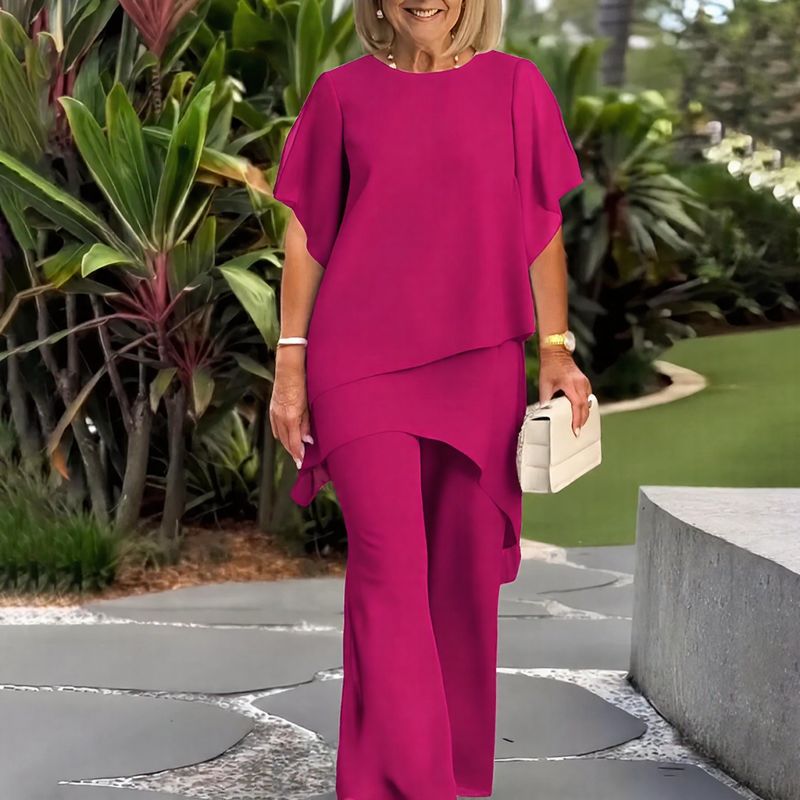 Giorgia™ Set – Bluse mit Lagen-Überwurf und minimalistischer Hose