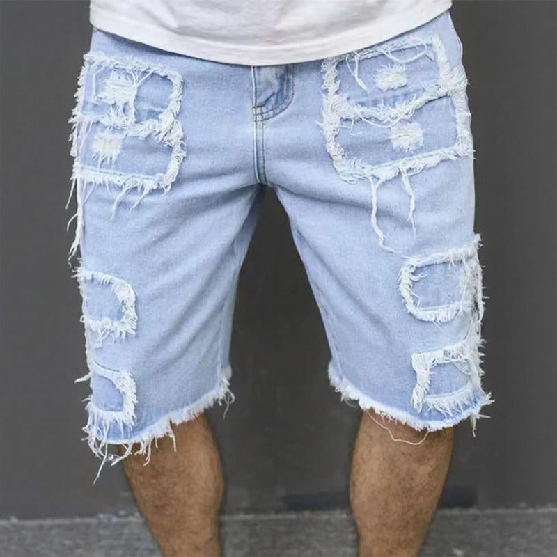 Denver™ Jeans-Shorts mit modernen Rissen und lässigem Stil