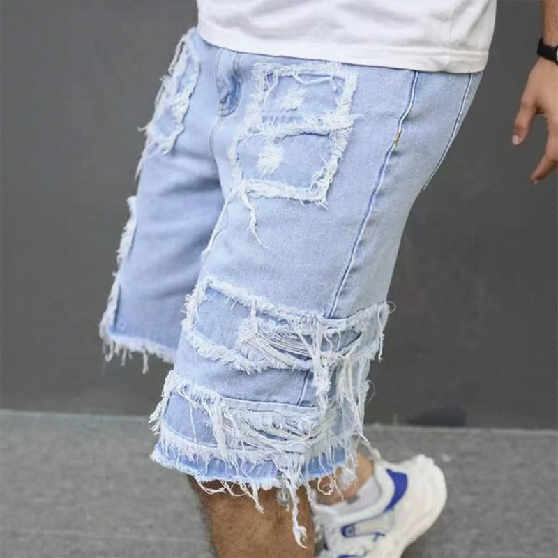 Denver™ Jeans-Shorts mit modernen Rissen und lässigem Stil