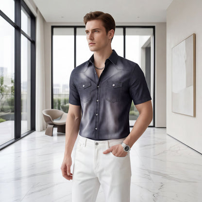 Vittorio™ Slim Fit Denim-Hemd mit Premium-Waschung
