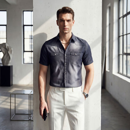 Vittorio™ Slim Fit Denim-Hemd mit Premium-Waschung