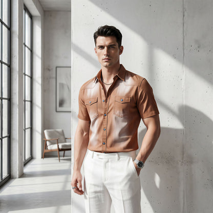 Vittorio™ Slim Fit Denim-Hemd mit Premium-Waschung