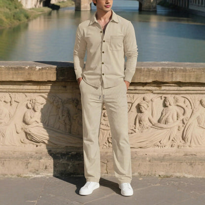 Monte Carlo™ Set mit leichter Textur und Hose mit verstellbarem elastischem Bund
