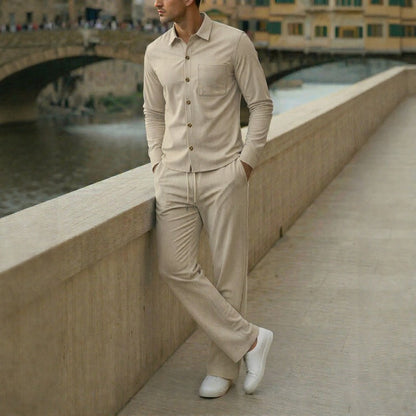 Monte Carlo™ Set mit leichter Textur und Hose mit verstellbarem elastischem Bund