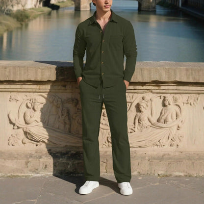 Monte Carlo™ Set mit leichter Textur und Hose mit verstellbarem elastischem Bund